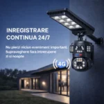 Lampa Stradala cu Camera 4G/ eSIM, 8MP, Inregistrare Continua 24/7 AOV, Viziune Color pe timp de noapte, App HiEasy - imagine 4