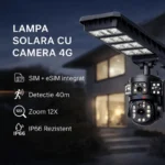 Lampa Stradala cu Camera 4G/ eSIM, 8MP, Inregistrare Continua 24/7 AOV, Viziune Color pe timp de noapte, App HiEasy - imagine 7