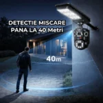 Lampa Stradala cu Camera 4G/ eSIM, 8MP, Inregistrare Continua 24/7 AOV, Viziune Color pe timp de noapte, App HiEasy - imagine 3