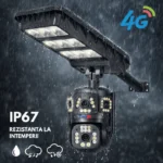 Lampa Stradala cu Camera 4G/ eSIM, 8MP, Inregistrare Continua 24/7 AOV, Viziune Color pe timp de noapte, App HiEasy - imagine 9