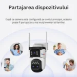 Camera Supraveghere 4G, 9MP, 3 Lentile, Zoom 10x, Rezistenta la apa, Acoperire vizuala 360° - imagine 4