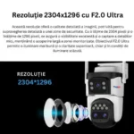 Camera Supraveghere 4G, 9MP, 3 Lentile, Zoom 10x, Rezistenta la apa, Acoperire vizuala 360° - imagine 10