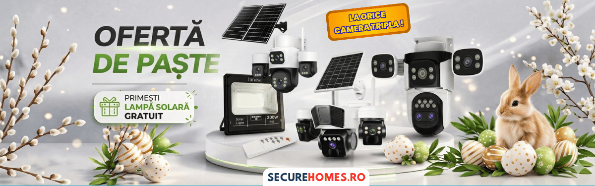 Oferte Paste SecureHomes Camere Supraveghere wifi 4g sau solare