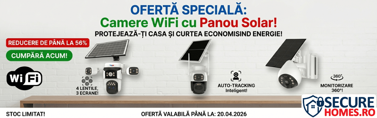 Reduceri camere WIFI solare doar la securehomes.ro