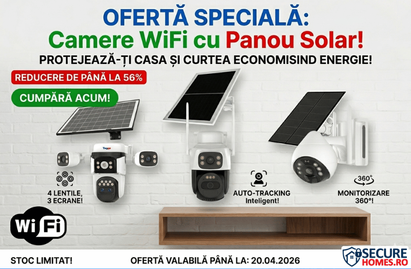 Reduceri camere WIFI solare doar la securehomes.ro