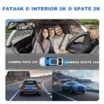 Oglinda Retrovizoare DVR S16 4K, cu 3 Camere (Fata + Interior + Spate ), Ecran 9.66”, WiFi - imagine 3