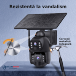 Camera Dubla SecureHomes, 4G, AOV, Detectie Miscare, cu panou solar 10W, Baterie 20100MAH, IP66 - imagine 4