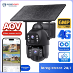 Camera Dubla SecureHomes, 4G, AOV, Detectie Miscare, cu panou solar 10W, Baterie 20100MAH, IP66 - imagine 5