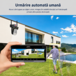 Cameră de supraveghere WiFi PTZ 12MP cu 3 lentile și 3 ecrane, control din aplicație, detecție umană, urmărire automată și vedere nocturnă color - imagine 6