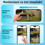 Camera cu 3 Lentile, SecureHomes, SIM 4G, 9MP, AOV, Detectie Miscare, Panou Solar 12W, Baterie 20100 MAH, IP66 - imagine 6