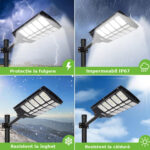 Lampa Solara Stradala Innova Viper 1500 W , Telecomanda , IP67 , Senzor de Miscare , Senzor de Lumina - imagine 5