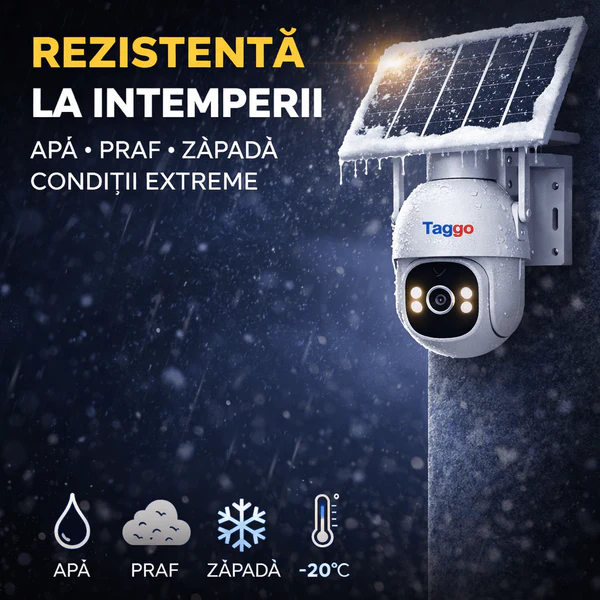 Camera de Supraveghere Solara Exterior 4G Cartela SIM 3 MP, 12X zoom, Full HD, Panou Solar 10W Rezistenta La Apa IP 66-6