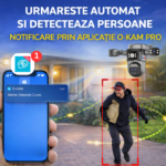 Camera de supraveghere 4G 4K 12MP Crocodil AOV cu panou solar, 4 lentile, zoom optic 10x, comunicare bidirectionala, senzor detectie PIR, viziune nocturna, rezistenta la apa - imagine 5
