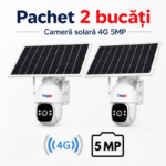 Pachet 2 Buc Camera TAGGO Pro S30, 4G eSIM, AOV, Viziune Full Color Noaptea