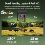 Pachet 2 Buc | DaVolt Trail X2 | Camere de vânătoare 4G cu transmisie Live, Dual Lens, 24MP, GPS, panou solar și baterie 15.600 mAh - imagine 2