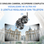 Camera 4G Taggo cu 3 lentile reglabile din telefon pentru acoperire completă