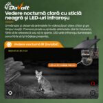 Vedere nocturnă IR cu LED-uri invizibile 940 nm și sticlă neagră la DaVolt Vexa S2