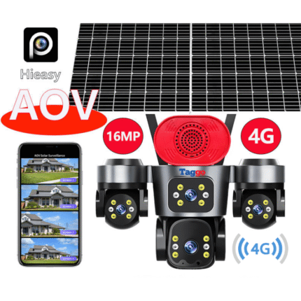 Camera solară Taggo Pro Q70 cu conexiune 4G, funcție AOV și aplicația HiEasy pe telefon