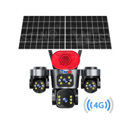Camera de supraveghere 4G Taggo Pro Q70 cu 4 lentile și panou solar dublu