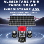 Camera Taggo Pro Q70 alimentată de panou solar dublu, cu înregistrare AOV 24/7