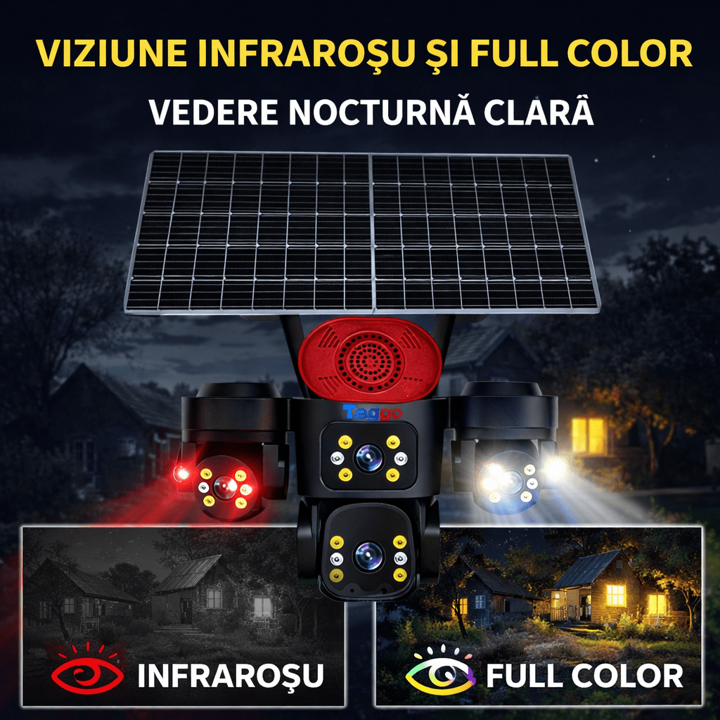 Vedere nocturnă în infraroșu și full color a camerei 4G Taggo Pro Q70
